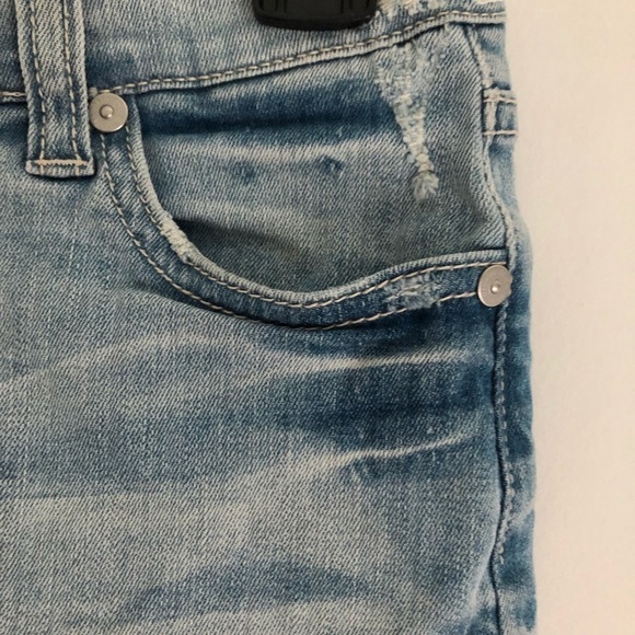 7 For All Mankind Distressed Jean Skirt/Denim Distressed Mini Skirt Girl Size 12 - Picture 4 of 13